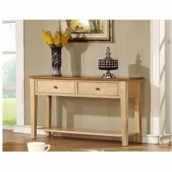 Outlet 🔔 HomeRoots Two Tone Finish Hardwood Console Table ✨