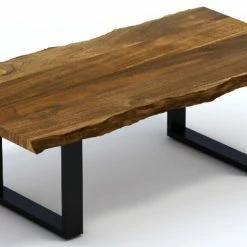 Budget 😉 HomeRoots Modern Rustic Live Edge Acacia Wood Coffee Table 😉