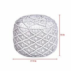 Flash Sale 🎁 INSPIREDHOME CO Massiah Cotton Yarn Pouf Hand Knitted Tear Resistant 😍 -Cheap Living Room Store 48c1d323 8cfa 474c a0db d8c8d6dae19c