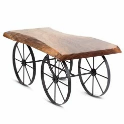 Cheapest 😀 Custom Wood Creations Pier 1 Amish Handmade Live Edge Wagon Wheel Coffee Table 🛒 -Cheap Living Room Store a4e63bac2a4dc34b6a0e99546e370a6a13409819 1500 1500 m