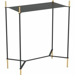 Top 10 ✨ HomeRoots Moderna Black and Gold Accent Side Table 🔔