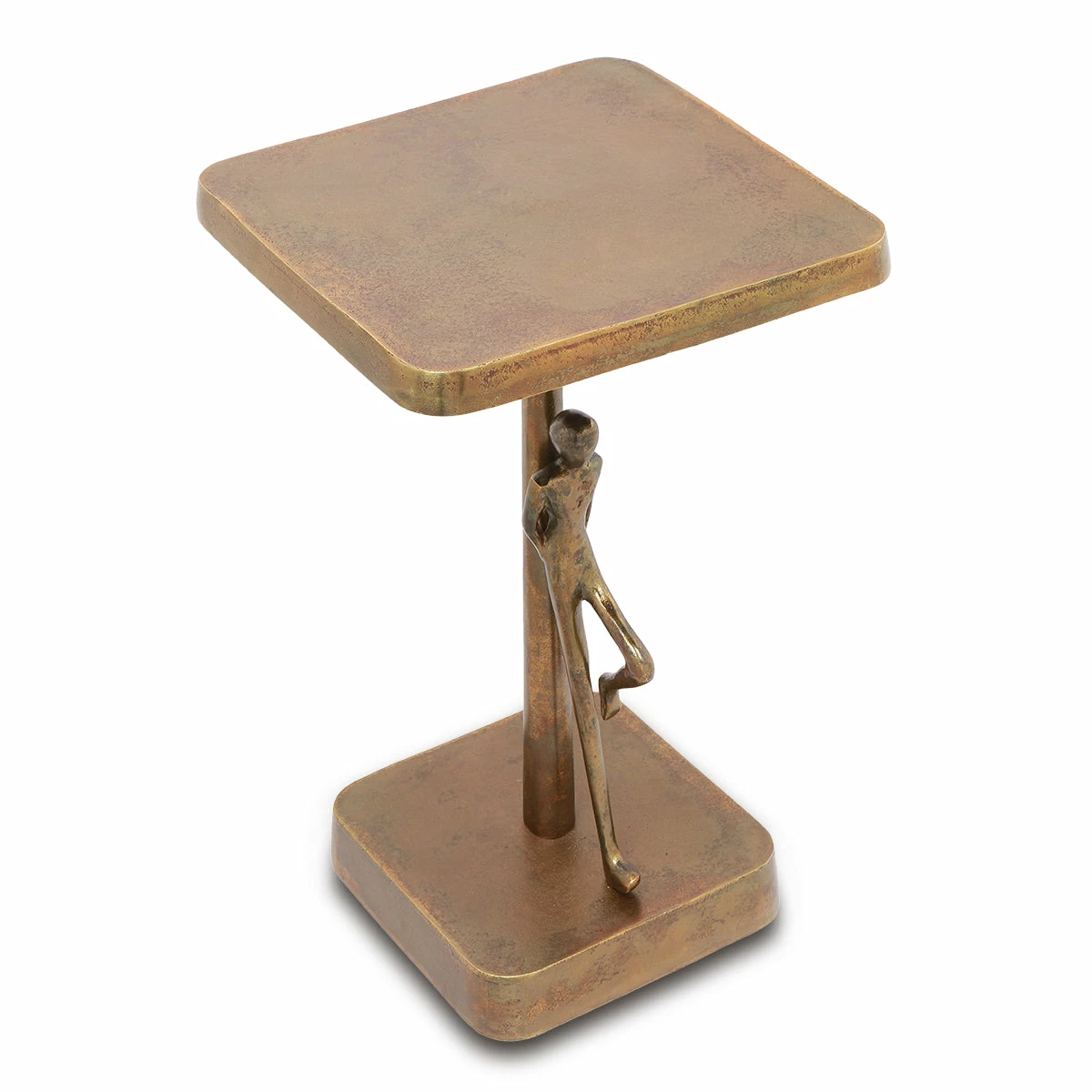 Best Pirce ✔️ San Pacific International Lounging Man Antique Gold Aluminum End Table ⌛ 2 Best Pirce ✔️ San Pacific International Lounging Man Antique Gold Aluminum End Table ⌛ - Image 2