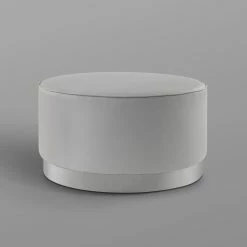 Hot Sale 🎁 INSPIREDHOME CO Apoplline Leather Cocktail with Trim Base Ottoman 🎉