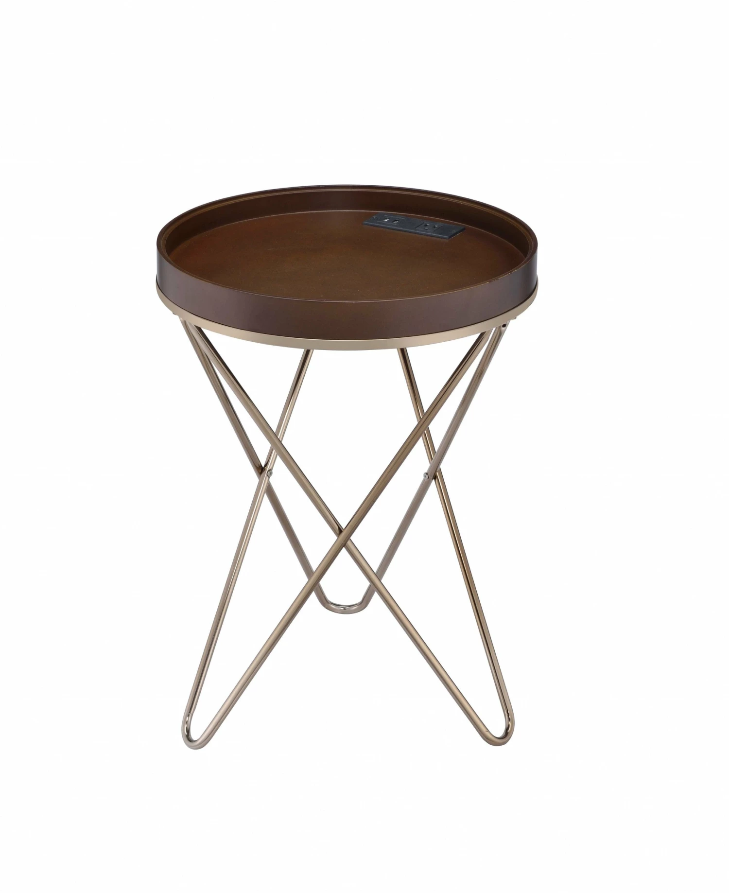Best Pirce βοΈ HomeRoots Pearlescent USB Side Table π 3 Best Pirce βοΈ HomeRoots Pearlescent USB Side Table π - Image 3