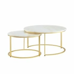 Outlet 👍 INSPIREDHOME CO Dana Marble Top Round Coffee Table ⭐ -Cheap Living Room Store cnpru6q9htztszyn8pbh