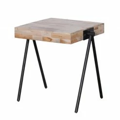 Wholesale 🤩 HomeRoots Modern Industrial Multi Grain Wood End Table 🎁