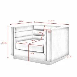 Buy 🔔 INSPIREDHOME CO Ilyas Upholstered Club Chair 😀 -Cheap Living Room Store d6689652 e892 4438 8a58 bfef83e2c353