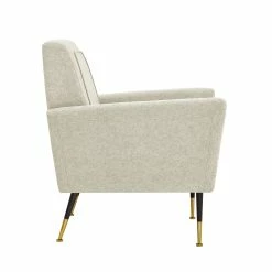 Outlet 🧨 INSPIREDHOME CO Cutter Linen Square Arms Accent Chair 🛒 -Cheap Living Room Store edg5btdkkkoziilcnrdg