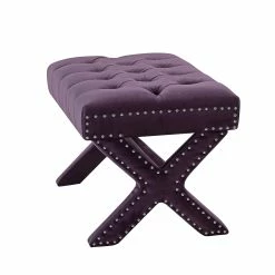 Promo ❤️ INSPIREDHOME CO Kenny Velvet Tufted Ottoman 🎉 -Cheap Living Room Store emukbuot3a4dxf9f7mfr 2cc52a22 0c6f 4b9b 98f5 d1f8cd1c66c6