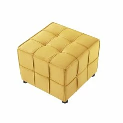 New 😉 INSPIREDHOME CO Jett Velvet Cube Ottoman 🎉 -Cheap Living Room Store eulhgsaqtij4v08z9ze5