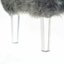 Outlet 🔥 INSPIREDHOME CO Jean Luxe Faux Fur Acrylic Leg Ottoman ⭐ -Cheap Living Room Store gdircnwv6aoeux0gmdgm