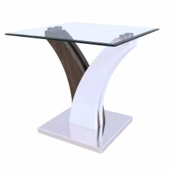 Deals 🔔 HomeRoots Two Crossover Glass Side Table 🛒