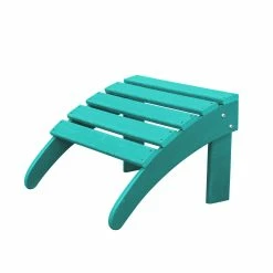 Discount 😀 inQbrands All Weather Resistant for Adirondack Chair Turquoise Outdoor Ottoman ⌛