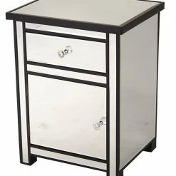 Top 10 ⭐ HomeRoots Wood Finish Mirrored Glass Drawer Cabinet 🤩