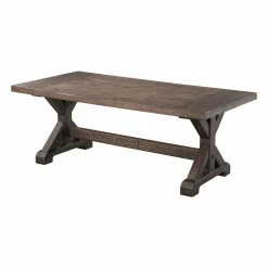 New 👏 Elements International Flynn Trestle Coffee Table ⌛