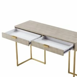 Brand new ✔️ INSPIREDHOME CO Yadira Faux Shagreen 2 Drawers Console Table 😉 -Cheap Living Room Store igkb97neidhm3ewvit6m