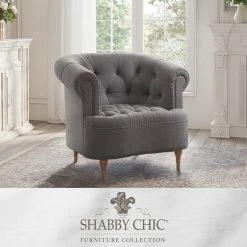 New 🧨 INSPIREDHOME CO Corban Upholstered Button Tufted Accent Chair ⭐