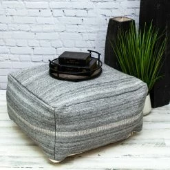 Hot Sale π HomeRoots Stylish Steel Grey Pouf βοΈ