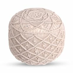 Flash Sale 🎁 INSPIREDHOME CO Massiah Cotton Yarn Pouf Hand Knitted Tear Resistant 😍 -Cheap Living Room Store khqofnseqsl9go5jqom2