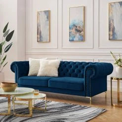 Best Sale 👍 INSPIREDHOME CO Zadie Button Tufted Chesterfield Sofa ✨