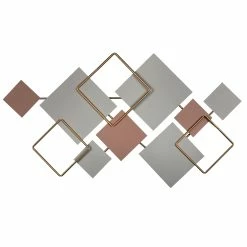 Outlet 🎉 HomeRoots Modern Layered Metal Centerpiece Wall Decor 🎁