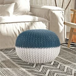 Best Pirce 🎁 INSPIREDHOME CO Ash Hand Knitted Pouf 🥰