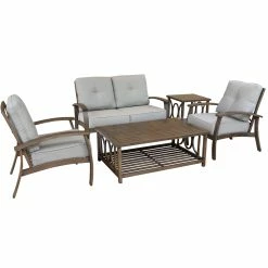 Flash Sale 😀 inQbrands 5PCS Sofa Set w/ Triple seat Sofa & Sunbrella Fabric Cushion 🥰