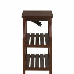 Best Sale ⌛ HomeRoots Wooden USB Port Storage End Table 🤩