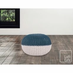 Best Pirce 🎁 INSPIREDHOME CO Ash Hand Knitted Pouf 🥰 -Cheap Living Room Store om8cyxxooddz7zquq8ur