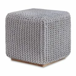 Outlet ⌛ INSPIREDHOME CO Jaxston Cotton Yarn Pouf Hand Knitted Wooden Tray Tear Resistant ⌛ -Cheap Living Room Store piwslvaysbzj3dqhpnmp