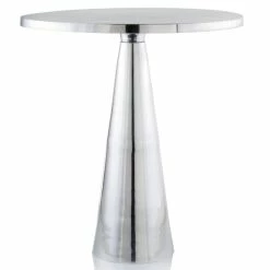 Best reviews of 👏 HomeRoots Metal Frame Silver finished and Cone Pedestal Round End Table 🎁