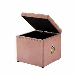 New 🔥 INSPIREDHOME CO Curtis Velvet Storage Ottoman 🧨 -Cheap Living Room Store qzhlkpyzkzhtjsn9czg8