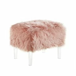 Outlet 🔥 INSPIREDHOME CO Jean Luxe Faux Fur Acrylic Leg Ottoman ⭐ -Cheap Living Room Store rvctfx1wisoayfdbsdi6 0a079ecb 6443 4159 95f7 f2beb4eba2ee