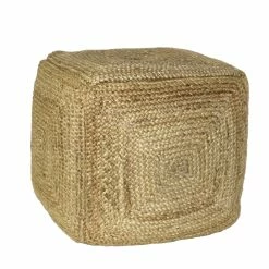 Flash Sale ⭐ HomeRoots Natural Hemp Square Pouf 🔥
