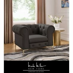 Best reviews of 😀 INSPIREDHOME CO Siddharth Button Tufted Chesterfield Club Chair 🧨