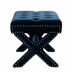 Promo ❤️ INSPIREDHOME CO Kenny Velvet Tufted Ottoman 🎉 -Cheap Living Room Store tbqw9p8gzxcjxwbjhvv5