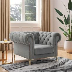 Outlet 🧨 INSPIREDHOME CO Zadie Button Tufted Chesterfield Club Chair ⭐ -Cheap Living Room Store th0ktfzluscdkoqetehu