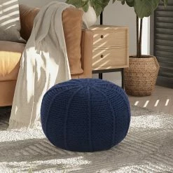 Budget ✨ INSPIREDHOME CO Ender Hand Knitted Pouf 😍
