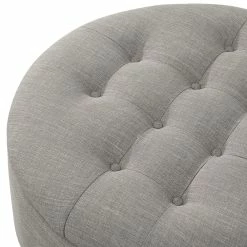Best reviews of 🥰 INSPIREDHOME CO Elizabeth Linen Round Button Tufted Nailhead Trim Rolling Storage Ottoman 👏 -Cheap Living Room Store vud7nmhpiaiimpom4arh