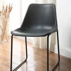 Promo 🥰 HomeRoots Vintage Look Faux Leather Set of 3 Chairs 🔥 -Cheap Living Room Store wtd8voqlv2zid4bw96km scaled