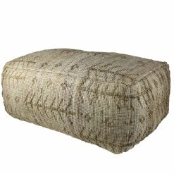 Discount 🎁 HomeRoots Natural Hemp Textured Rectangle Pouf 😉