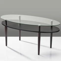 Best Sale 😀 HomeRoots Modern Glass Oval Coffee Table 😍