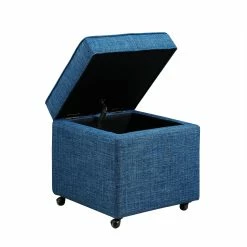 Discount 😉 INSPIREDHOME CO Michael Linen Wheeled Storage Cube Ottoman 🎉 -Cheap Living Room Store zgbq13b9zg7hpae2jhlo 8e8cd807 f9b3 4e74 91dc 0f0347c58ef2