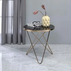 Best reviews of 🛒 HomeRoots Glass and Geo End Table 🤩