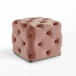 New β¨ INSPIREDHOME CO Marvin Velvet Ottoman π§¨
